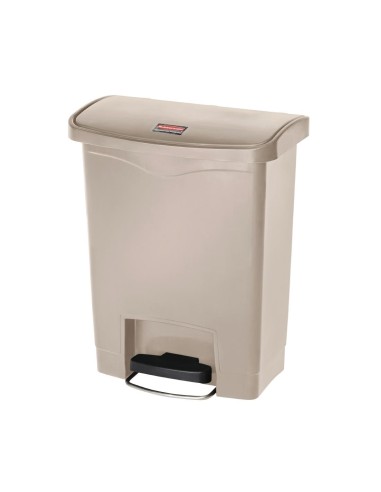 Poubelle à pédale Slim Jim 30L beige - Compacte et silencieuse