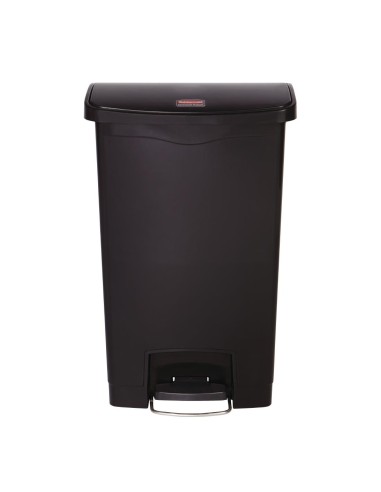 Poubelle à pédale Rubbermaid Slim Jim 50L noir - compacte et hygiénique