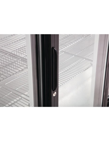 Arrière-bar trois portes pivotantes Polar Série G noir 320L