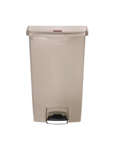 Poubelle à pédale Slim Jim 68 L beige - Compacte et silencieuse