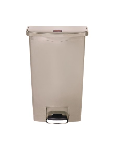 Poubelle à pédale Slim Jim 68 L beige - Compacte et silencieuse