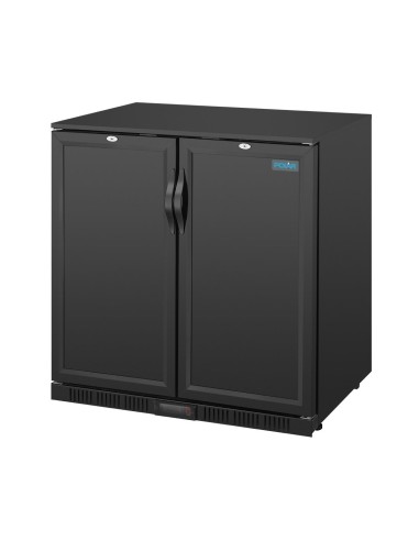 Arrière-bar Polar Série G noir 208L - 2 portes pleines