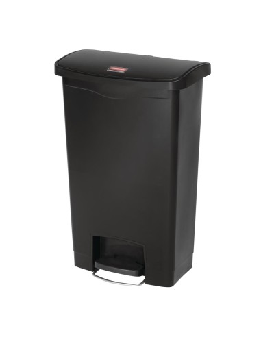 Poubelle à pédale Rubbermaid Slim Jim 50L noir - compacte et hygiénique