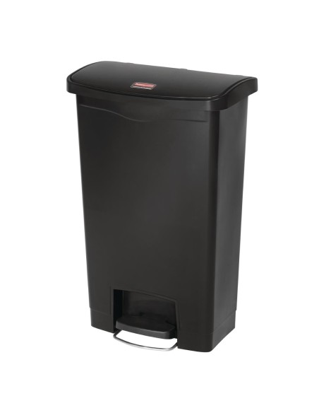 Poubelle à pédale Rubbermaid Slim Jim 50L noir - compacte et hygiénique