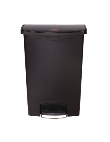 Poubelle à pédale Rubbermaid Slim Jim 90 L noir - compacte et robuste