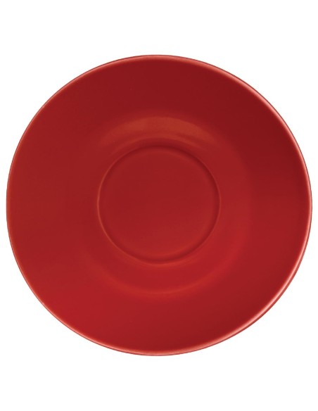 Soucoupes rouges Olympia Café 228ml/340ml - Lot de 12