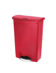 Poubelle à pédale frontale Rubbermaid Slim Jim 90L rouge 2