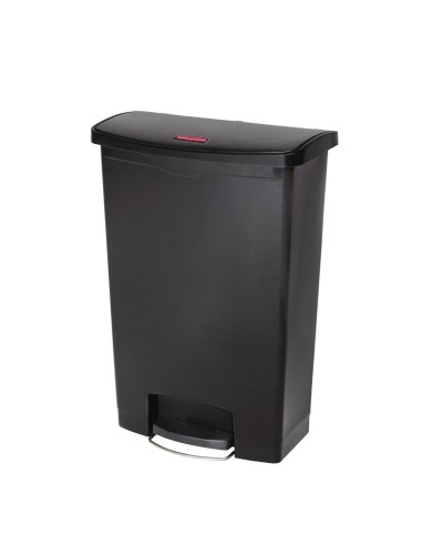 Poubelle à pédale Rubbermaid Slim Jim 90 L noir - compacte et robuste