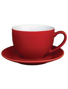 Soucoupes rouges Olympia Café 228ml/340ml - Lot de 12 2