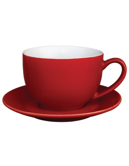Soucoupes rouges Olympia Café 228ml/340ml - Lot de 12