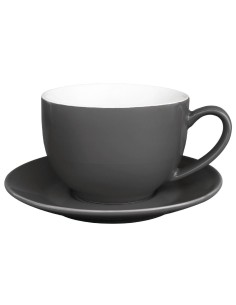 Soucoupes gris 228/340ml Olympia Café - Lot de 12 2