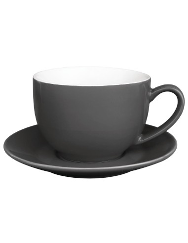 Soucoupes gris 228/340ml Olympia Café - Lot de 12