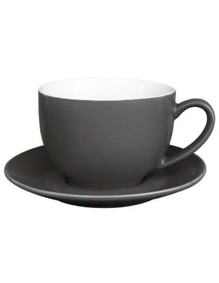 Soucoupes gris 228/340ml Olympia Café - Lot de 12