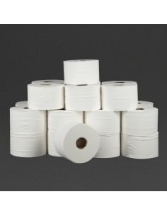 Rouleaux papier toilette 2 plis Jantex Micro 125m - lot de 24 2