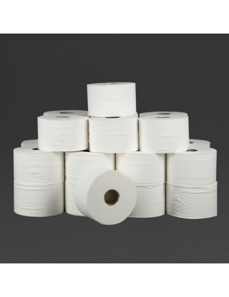 Rouleaux papier toilette 2 plis Jantex Micro 125m - lot de 24