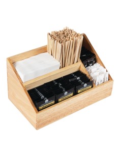 Présentoir boissons chaudes en bois Olympia - 150x160x285 mm 2