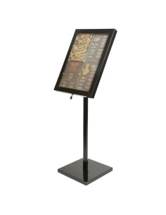 Présentoir éclairé LED Securit noir - 4 feuilles A4
