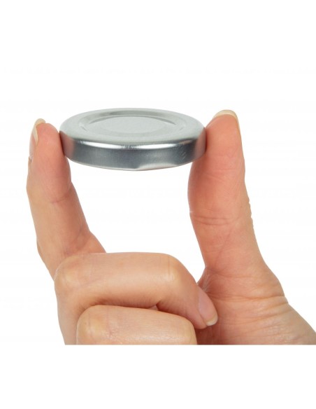 Couvercles métal 53mm pour mini bouteilles de lait - lot de 18