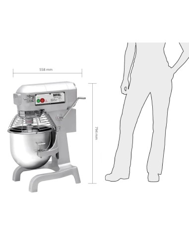 Batteur planétaire Buffalo 20L 1100W - 1,1kW professionnel