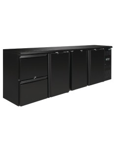 Arrière-bar Polar Série U 3 portes - 698 L noir