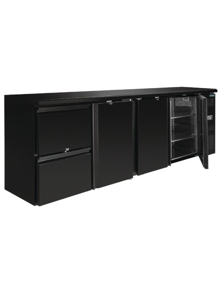 Arrière-bar Polar Série U 3 portes - 698 L noir