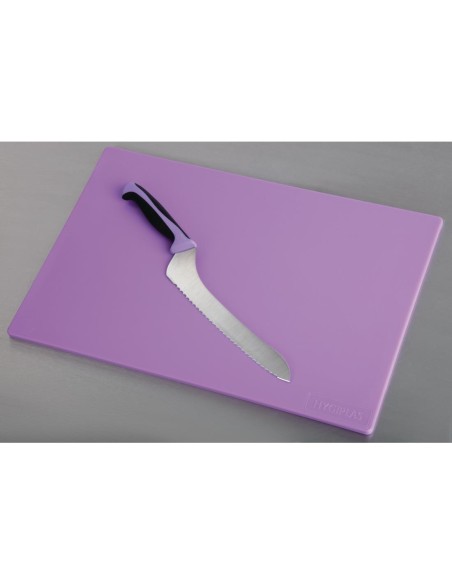 Planche à découper Hygiplas violette 10mm - anti-allergènes