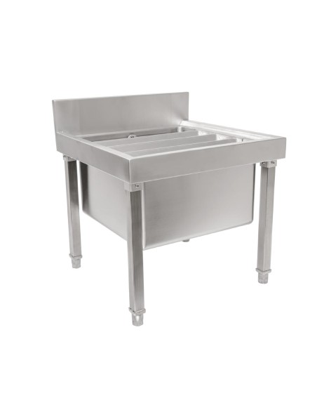 Bac vide seaux inox Vogue - Compact et durable