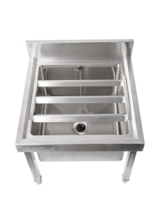 Bac vide seaux inox Vogue - Compact et durable 2