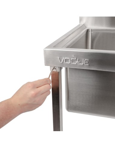 Bac vide seaux inox Vogue - Compact et durable