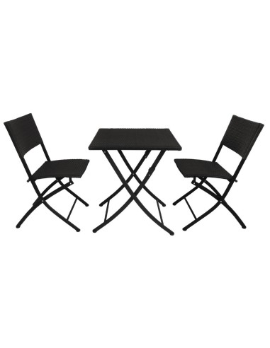 Chaises pliantes en rotin PE Bolero - lot de 2