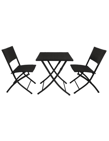 Chaises pliantes en rotin PE Bolero - lot de 2