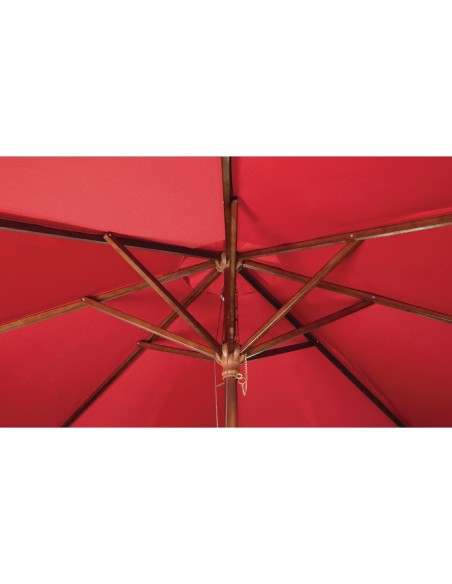 Parasol rond Bolero 3m rouge - Ombre extérieure