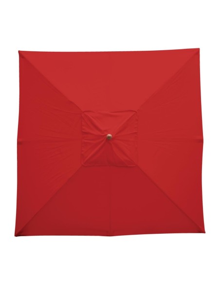 Parasol carré Bolero 2,5 m rouge - Ombre extérieure