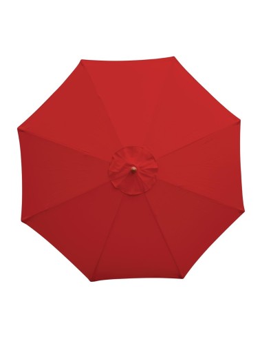 Parasol rond Bolero 3m rouge - Ombre extérieure
