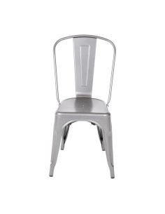 Chaises en acier gris Bolero Bistro - lot de 4