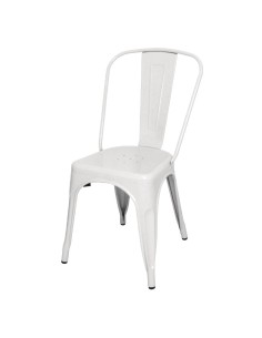 Chaises en acier blanc Bolero Bistro - lot de 4 2