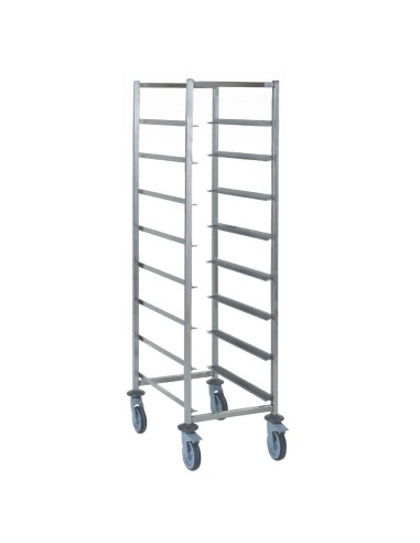 Chariot pour casiers à vaisselle 8 niveaux Tournus - inox