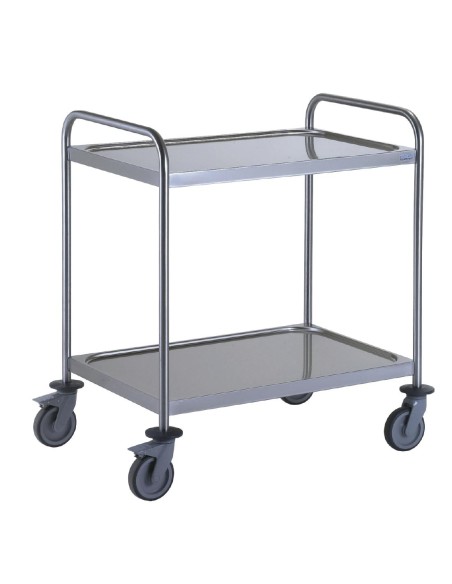 Chariot de service 2 plateaux Tournus - 800x530 mm