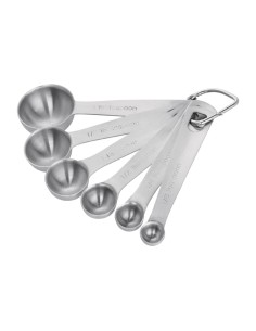 Lot de 6 cuillères à mesure Vogue en inox - Précision cuisine