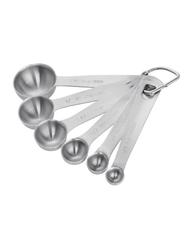 Lot de 6 cuillères à mesure Vogue en inox - Précision cuisine