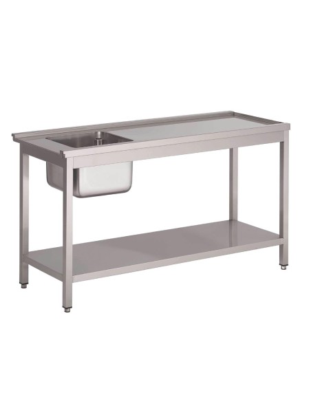 Table de prélavage gauche GL896 Gastro M - Inox 304