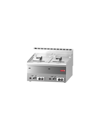 Friteuse gaz Gastro M 2x 8L - 13,6 kW - Inox