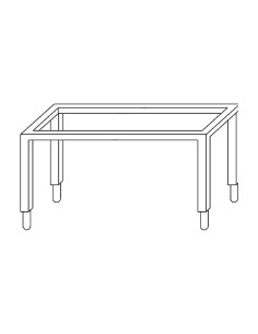 Piètement Gastro M 60/60 CV - Inox 4 kg 2