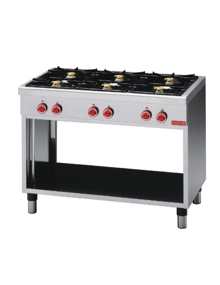 6 feux vifs gaz éco Gastro M CEG 110 - inox