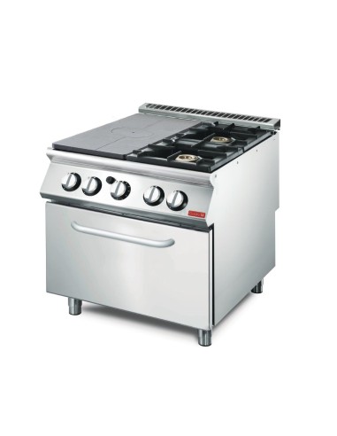 Plaque coup de feu 2 feux vifs + PCF + four 70/80 - Gastro M