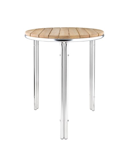 Table ronde Bolero 600mm frêne & aluminium - Intérieur/extérieur