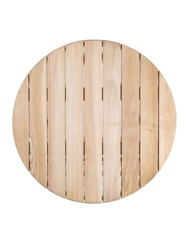 Table ronde Bolero 600mm frêne & aluminium - Intérieur/extérieur