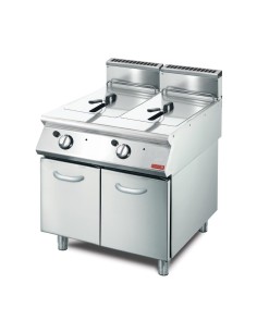 Friteuse gaz sur pied Gastro M 2x13L - Inox 24kW