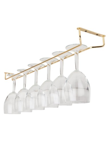 Support verres à pied en laiton poli 609mm - Beaumont