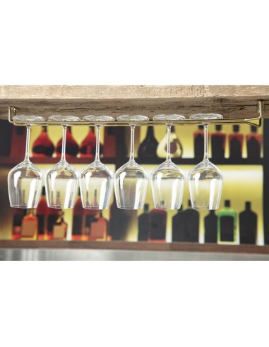 Support verres à pied en laiton poli 609mm - Beaumont